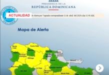 COE amplía alerta amarilla a 11 provincias y el Distrito Nacional por persistencia de lluvias